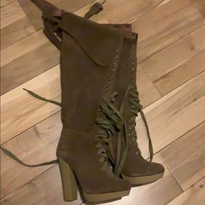 Charles David Suede Lace up boots. Size 5.5